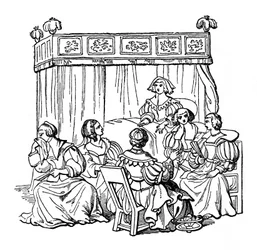 Uma festa no quarto, 1631, 1910