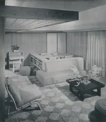 Uma sala de estar e de jantar combinada, 1942