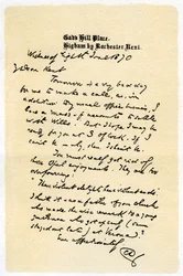 Uma carta manuscrita, 1870 1899