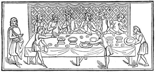 Um rei no jantar, 1910