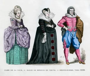 Uma dama da corte, Marie de Medici como viúva e cavalheiro, c1620 1882-1884
