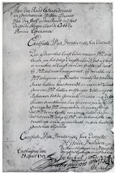 Uma carta da Companhia Holandesa das Índias Orientais a Willem Adriaan van der Stel, século XVIII 1931