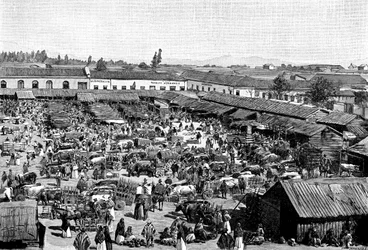 Um mercado, Chile, 1895