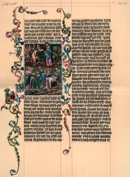 Uma página da Bíblia de Wenzel, c1400, 1903