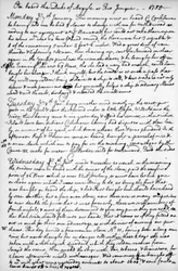 Uma página do diário de John Newton, 1750-1754 1965