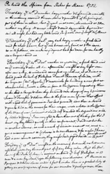 Uma página do diário de John Newton, 1750-1754 1965