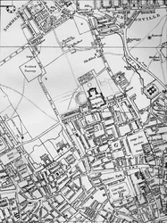 Um plano de Holborn, St Giles e St Pancras, Londres, em 1800 1911