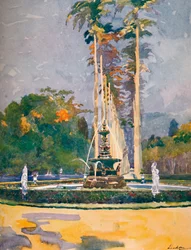 Uma parte da Avenue of Royal Palms, Jardim Botânico, 1914