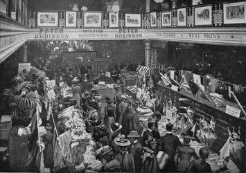Um dia de venda na loja de departamentos Peter Robinsons, Oxford Street, Londres, c1903 1903