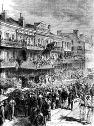 Uma rua em Nova Orleans no dia das eleições, 1860 c1880