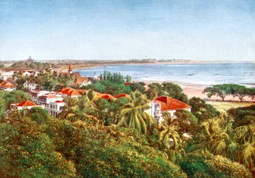 Uma vista do cume, Bombaim, Índia, início do século XX