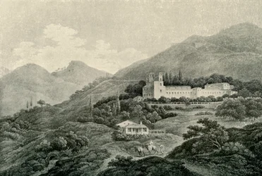 Vista da Vila Real de Generalife em Granada, século XIX, 1907.