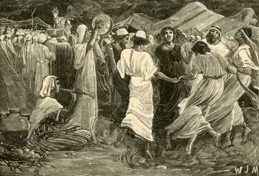 Arão e os israleitas adorando o bezerro, 1890.