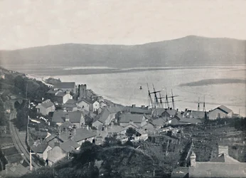 Aberdovey - vista da cidade e da baía, 1895