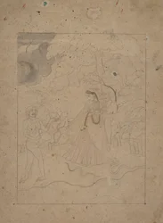 A heroína de Abhisarika Browning the Night, K.900.