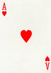 Ás de copas de um baralho de cartas de baralho Goodall & Son Ltd., c1940
