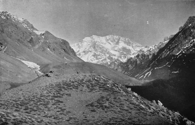 Aconcágua, perto da estrada De Santiago a Mendoza, 1911