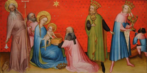 Adoração dos Magos com Santo Antônio Abade, ca 1400