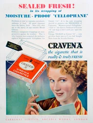 Anúncio dos cigarros Craven A, 1931