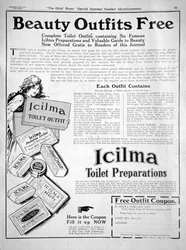 Anúncio para Icilma Toilet Preparations, 1913