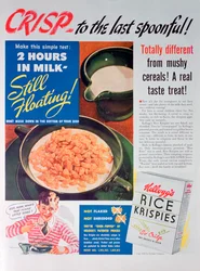 Anúncio para Kelloggs Rice Krispies, 1939