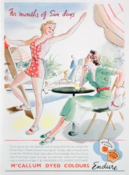 Anúncio para McCallum tingiu cores, 1937