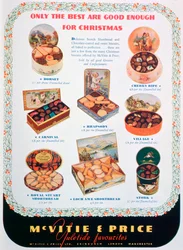 Anúncio para biscoitos McVitie e Price, 1938