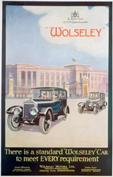 Anúncio para carros a motor Wolseley, 1922