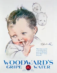 Anúncio para Woodwards Gripe Water, 1925