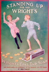 Anúncio para o sabão de alcatrão de carvão Wrights, 1909