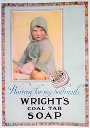 Anúncio do sabão de alcatrão de carvão Wrights, 1924
