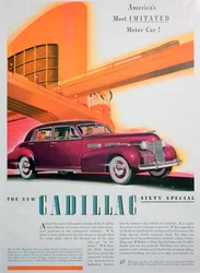 Anúncio para o carro Cadillac Sixty Special, 1940