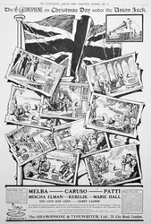 Anúncio para o gramofone e máquina de escrever Co, 1906