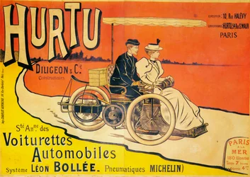 Anúncio para carros Hurtu, c1896