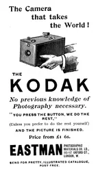 Anúncio para as câmeras Kodak, 1893