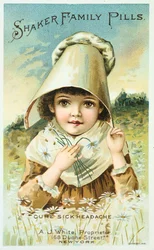 Anúncio para os comprimidos da família Shaker, 1891