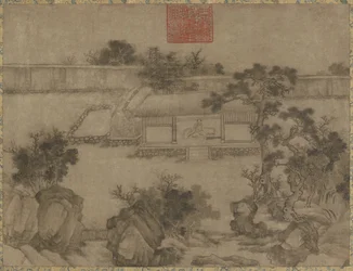 Após a cabana de palha de Lu Hong, dinastias Ming e Qing, século XVII.
