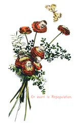 À frente do repovoamento, cartão postal francês, c1900