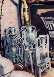 Vasos de alabastro, tumba de Tutankhamuns, Egito, 1933-1934