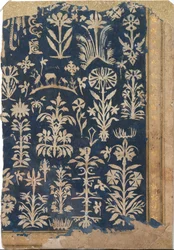 Página do álbum com decoração em papel cortado, ca. 1625-50.