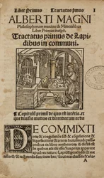 Alquimia e Química Antiga Página de título de uma obra alemã medieval sobre mineralogia e alquimia