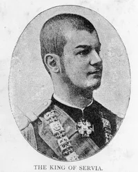 Alexandre I, Rei da Sérvia (litho)