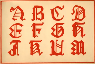 Alfabeto, letras AM, maiúsculas