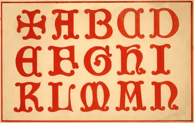 Alfabeto, letras AN, maiúsculas