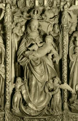 Alterpiece, igreja paroquial de Hallstatt, Hallstatt, Alta Áustria, c1935.