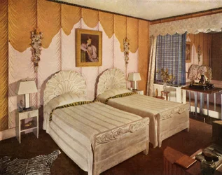 Quarto americano com interpretação moderna para George G. Frelinghuysen, Jr., 1941