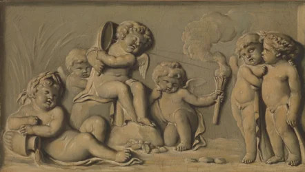 Amorini no jogo de um par, 1770-90.