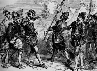 Um incidente no cerco de Leith, 1548-1560, c1880