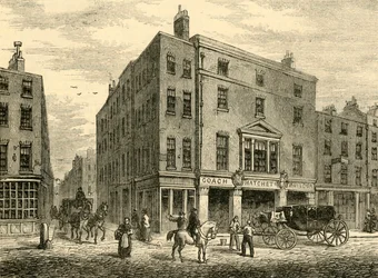 Uma antiga loja de cocheiros em Long Acre, 1881.