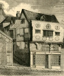 Uma casa velha em Little Tower Hill, c1792, c1872.
